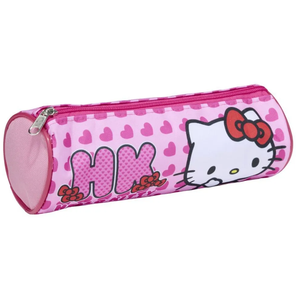 Trousse Hello Kitty rose Ø8xL23cm