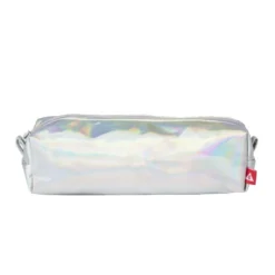 Trousse plastique transparente effet holographique 21x6,5cm