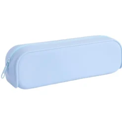 Trousse silicone couleur unie 20x5xH6cm (2 modèles bleu ou violet)