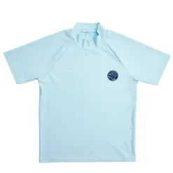 T-shirt manche courte protection UV50 adulte tissu bleu 45x61cm