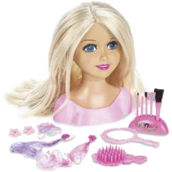 Tête à coiffer et 13 accessoires
