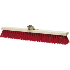 Tête de balai en bois poils rigides pour extérieur 60cm