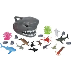 Tête de requin + 20 figurines
