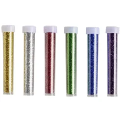 Tube de paillettes multicolores 5g x6