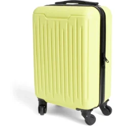 Valise cabine 26L rigide trolley 4 roues amovibles 51cm jaune