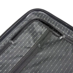 Valise cabine 64L trolley plastique ABS motif tropical avec cadenas 44x26xH67cm