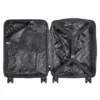 Valise cabine plastique rigide 4 roues bleue H56cm