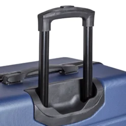 Valise cabine plastique rigide 4 roues bleue H56cm