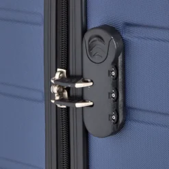 Valise cabine plastique rigide 4 roues bleue H56cm