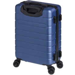 Valise cabine plastique rigide 4 roues bleue H56cm