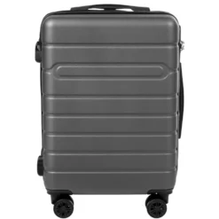 Valise cabine plastique rigide 4 roues gris H50cm