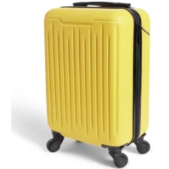 Valise cabine rigide trolley 4 roues 26L jaune