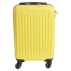 Valise cabine rigide trolley 4 roues 26L jaune