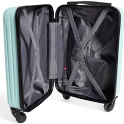 Valise cabine rigide trolley 4 roues 26L jaune