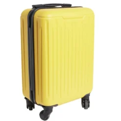 Valise cabine rigide trolley 4 roues 26L jaune