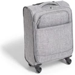Valise cabine souple 30L 4 roues gris H55cm