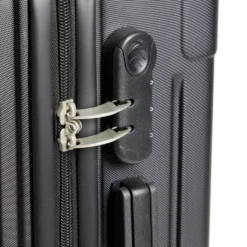 Valise cabine trolley à roulettes noir 38L petit modèle