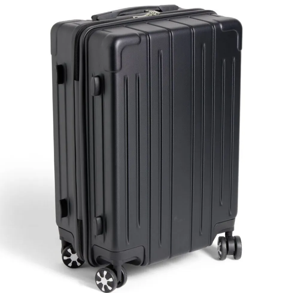 Valise cabine trolley à roulettes noir 38L petit modèle
