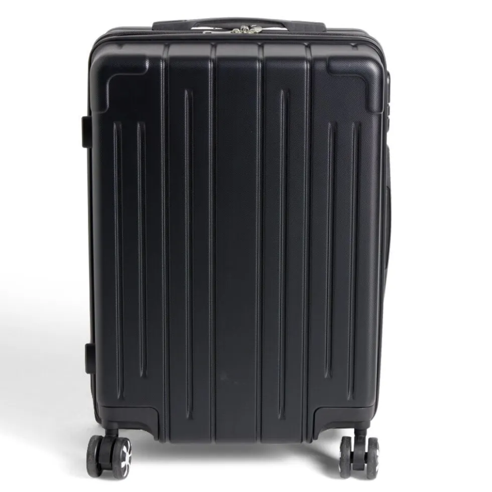 Valise cabine trolley à roulettes noir 38L petit modèle