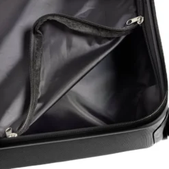 Valise trolley 31L rigide cabine 4 roues plastique noir 35x21,5xH52cm