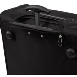 Valise trolley souple 2 roues 54L noir H60cm