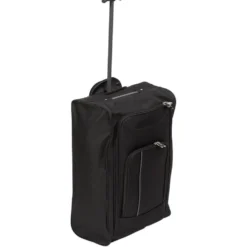 Valise trolley souple 2 roues 54L noir H60cm