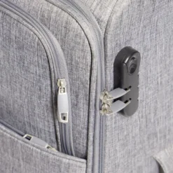 Valise trolley souple 4 roues 50L gris H68cm