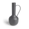 Vase amphore métal noir Ø14,5xH25cm