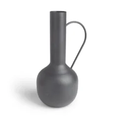 Vase amphore métal noir Ø14,5xH25cm