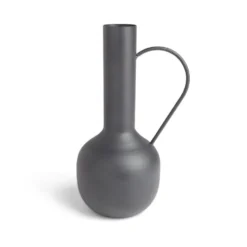 Vase amphore métal noir Ø14,5xH25cm