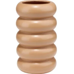Vase anneau céramique marron terracotta Ø11,7xH20,6cm