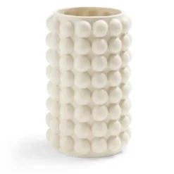 Vase céramique bubble blanc crème Ø13xH21cm