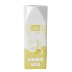 Vase céramique forme brique de lait Banana Milk 7x7xH21cm