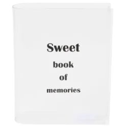 Vase céramique forme livre Sweet Book of Memories blanc et noir 15x4xH20cm