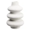 Vase en céramique blanc design courbe