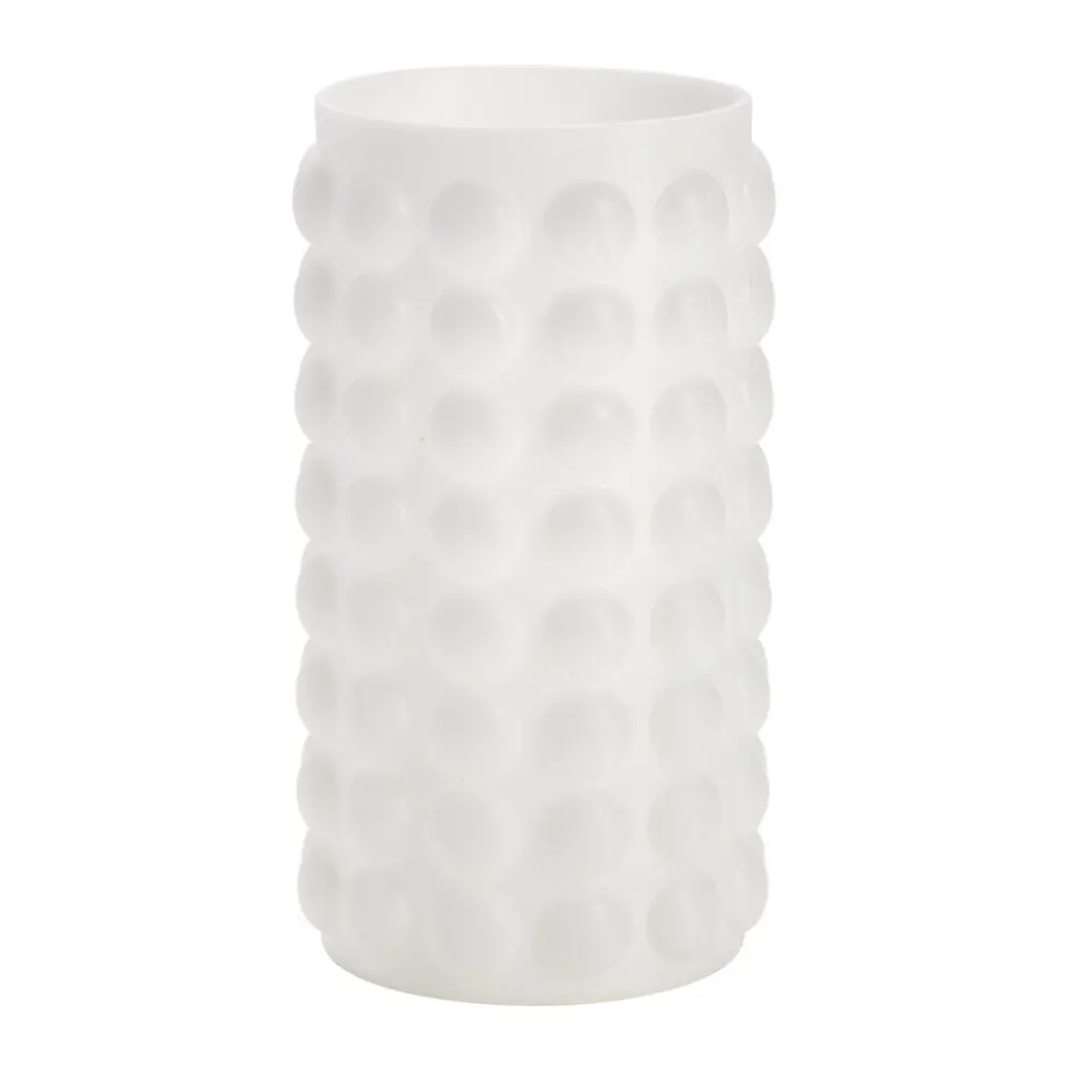 Vase en verre Bubble iridescent blanc Ø12xH21,5cm