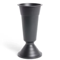 Vase funéraire noir Ø20xH35cm
