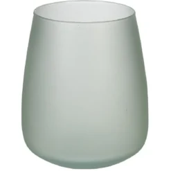 Vase Pampa en verre vert mat