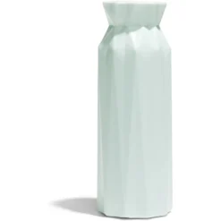 Vase plastique effet origami Ø7,5xH20,5cm - 4 coloris