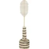 Vase rond osier noir et marron Ø26xH55cm