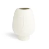 Vase visage céramique blanc Ø13xH18cm
