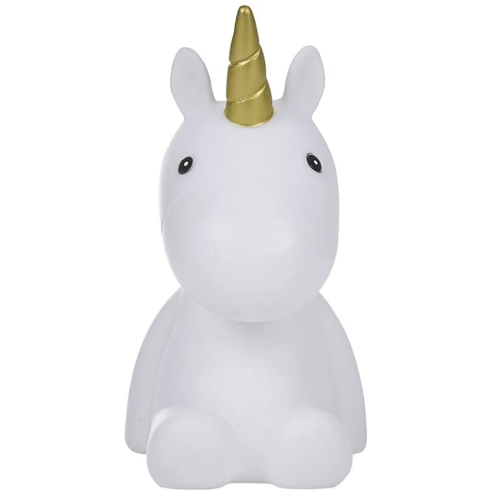 Veilleuse licorne arc en ciel LED H16.5cm