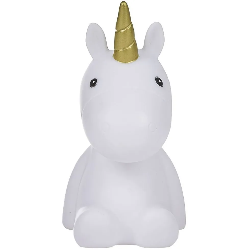 Veilleuse licorne arc en ciel LED H16.5cm