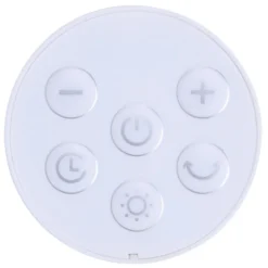 Ventilateur sur pied 35W rond orientable digital avec télécommande blanc Ø29xH100cm