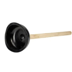 Ventouse caoutchouc avec manche bois Ø14xH40cm
