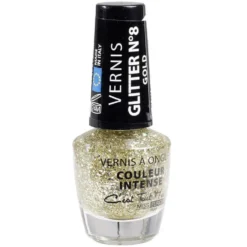 Vernis à ongles paillette doré N°8