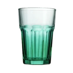 Verre bas en verre vert H12cm