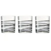 Verre bas motif rayure graphique 25 cl x 6