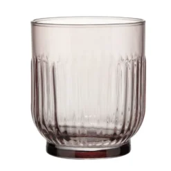 Verre bas x3 Tokyo en verre coloré strié Ø9xH8cm
