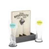 Verre à bière 50cl x2 avec support décapsuleur et 2 sous-verres